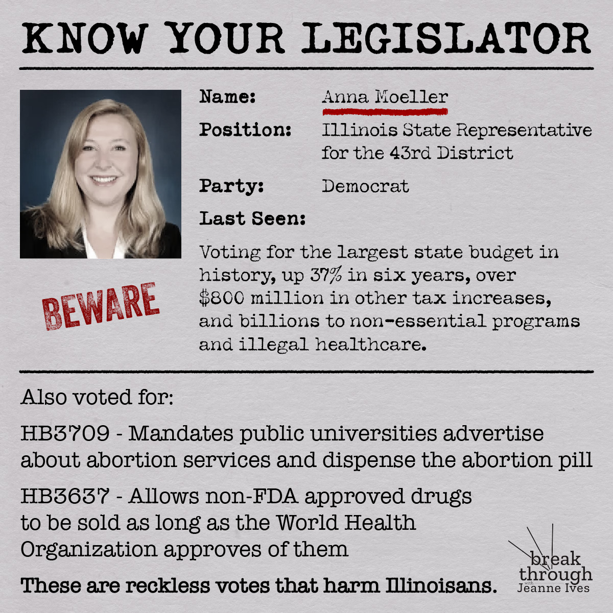 Know Your Legislator – Anna Moeller