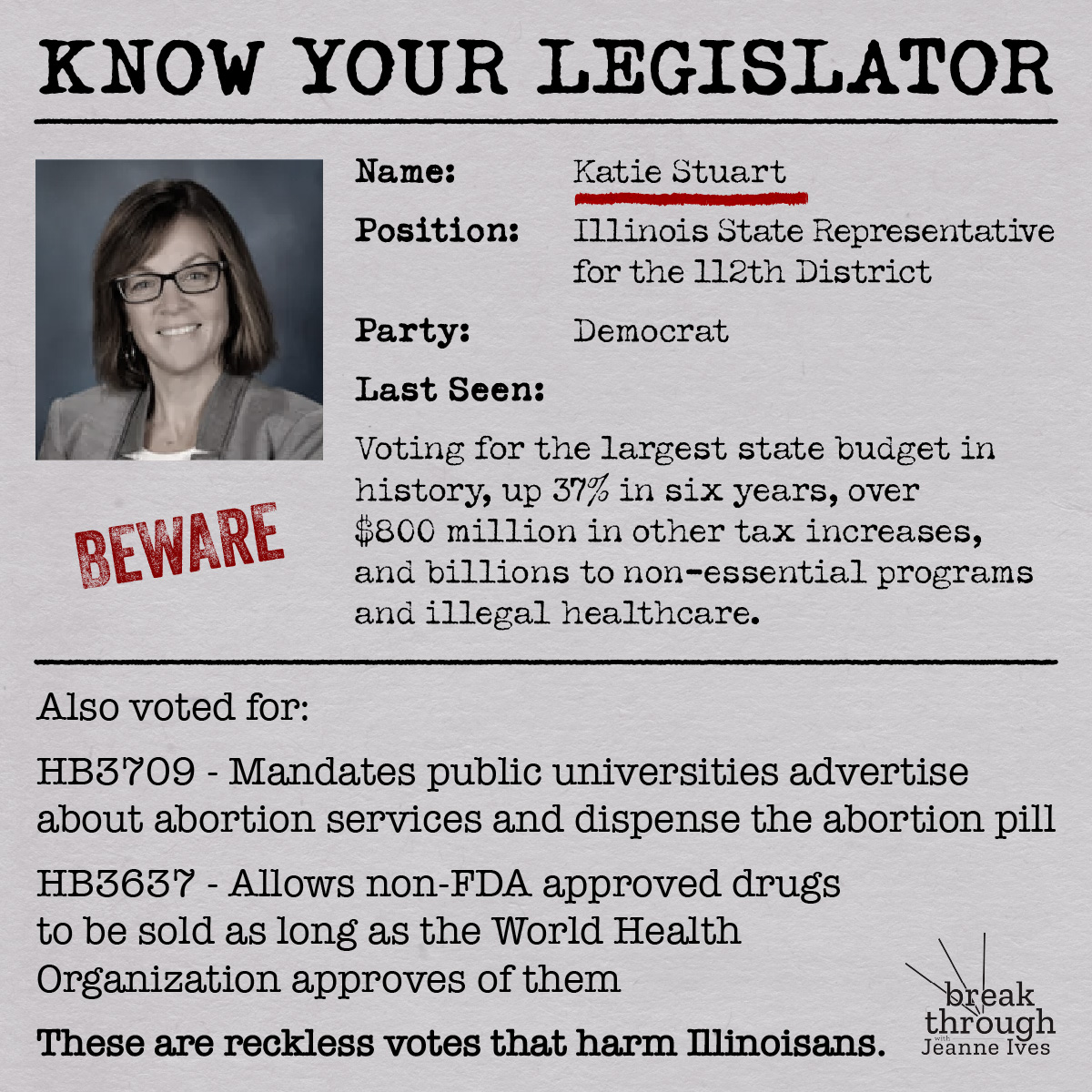 Know Your Legislator – Katie Stuart